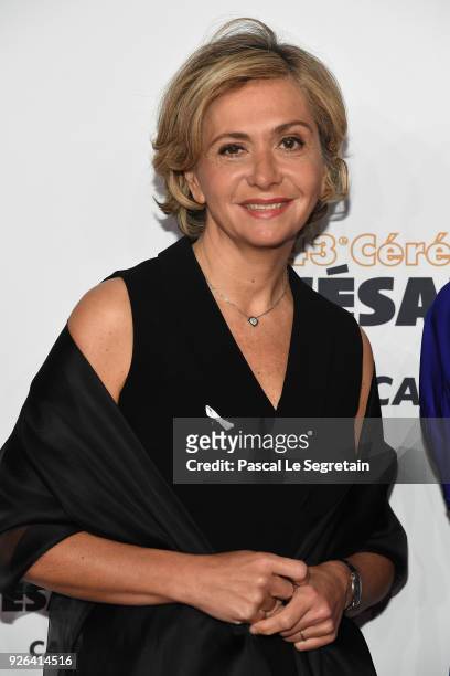 Valerie Pecresse arrives at the Cesar Film Awards 2018 at Salle Pleyel on March 2, 2018 in Paris, France.