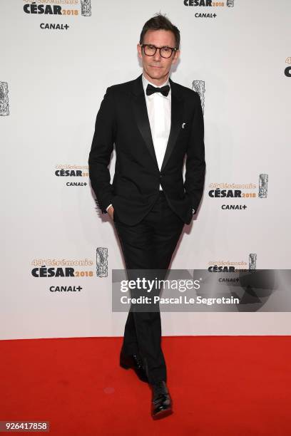 Michel Hazanavicius arrives at the Cesar Film Awards 2018 at Salle Pleyel on March 2, 2018 in Paris, France.