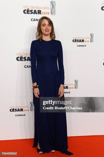 Adele Haenel arrives at the Cesar Film Awards 2018 At Salle Pleyel on March 2, 2018 in Paris, France.