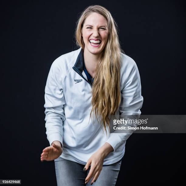 Laureus Ambassador Missy Franklin poses prior to the 2018 Laureus World Sports Awards at Le Meridien Beach Plaza Hotel on February 26, 2018 in...