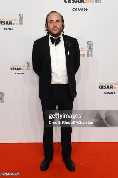 Vincent Macaigne arrives at the Cesar Film Awards 2018 At Salle Pleyel on March 2, 2018 in Paris, France.