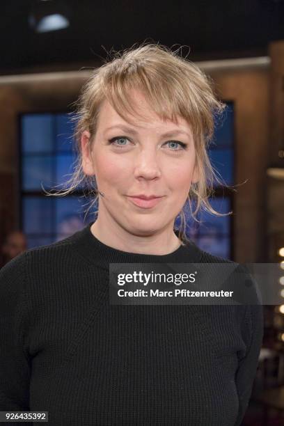 Actress Lina Beckmann attends the Koelner Treff TV Show at the WDR Studio on March 2, 2018 in Cologne, Germany.