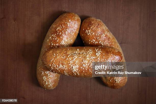 letter a - bread alphabet - buchstabe a stock-fotos und bilder