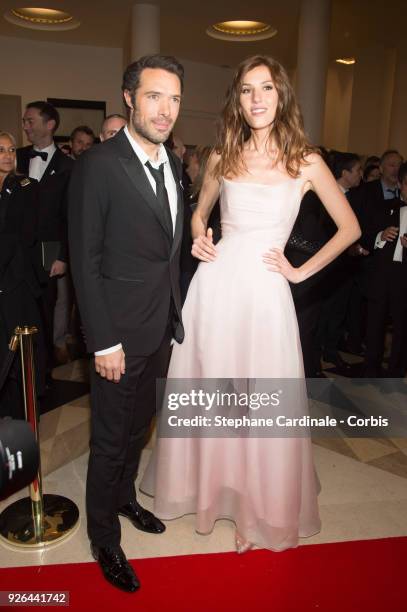 Nicolas Bedos and Doria Tillier at Salle Pleyel on March 2, 2018 in Paris, France.