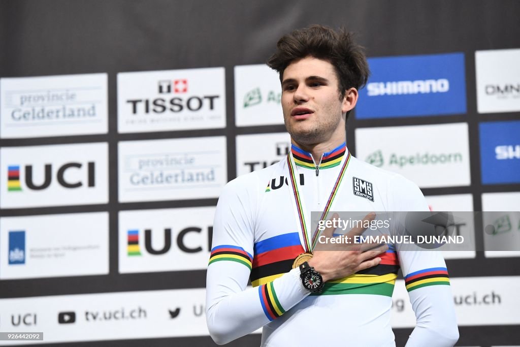 CYCLING-NED-UCI-WORLD-TRACK-MEN-PURSUIT-PODIUM