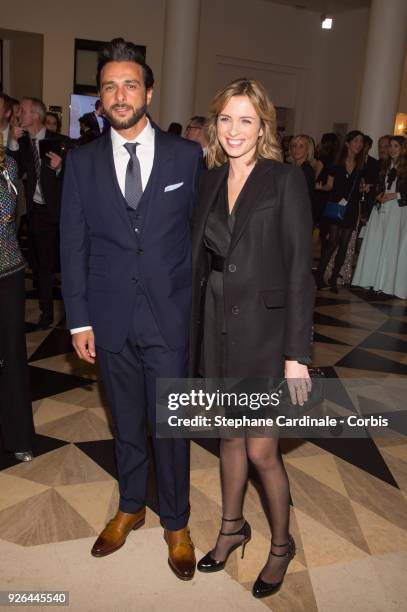 Maxim Nucci and Isabelle Ithurburu at Salle Pleyel on March 2, 2018 in Paris, France.