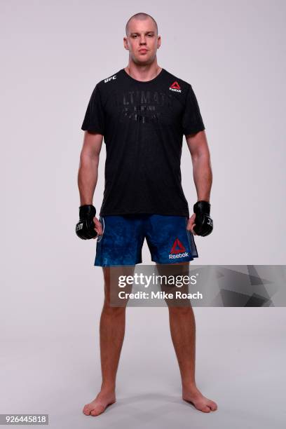 Stefan Struve of The Netherlands poses for a portrait during a UFC photo session on February 28, 2018 in Las Vegas, Nevada.