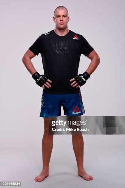 Stefan Struve of The Netherlands poses for a portrait during a UFC photo session on February 28, 2018 in Las Vegas, Nevada.