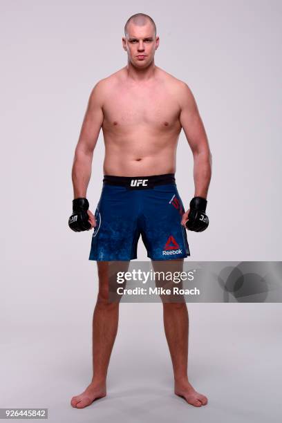 Stefan Struve of The Netherlands poses for a portrait during a UFC photo session on February 28, 2018 in Las Vegas, Nevada.