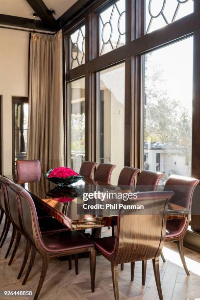 Author Moll Anderson's dining area in her great room is photographed for Closer Weekly Magazine on November 16, 2017 in Knoxville, Tennessee....