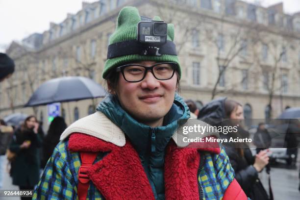 Vogue streetstyle photographer, Phil Oh, seen during Paris Fashion Week Womenswear Fall/Winter 2018/2019 on March 2, 2018 in Paris, France.