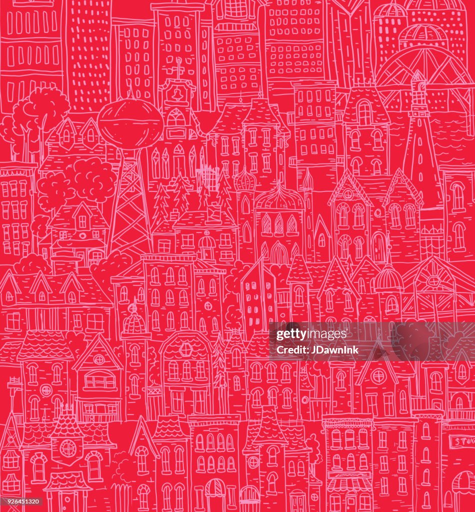 Drawn Background Building Hand Drawn Buildings High-Res Vector Graphic - Getty Images