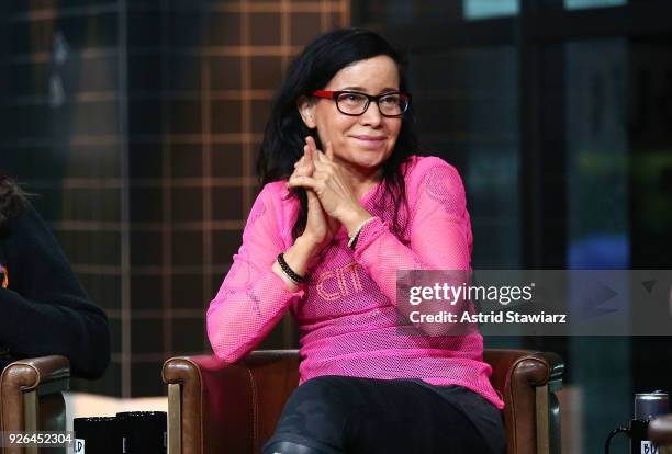 Actress Janeane Garofalo discusses her film "Submission" at Build Studio on March 2, 2018 in New York City.