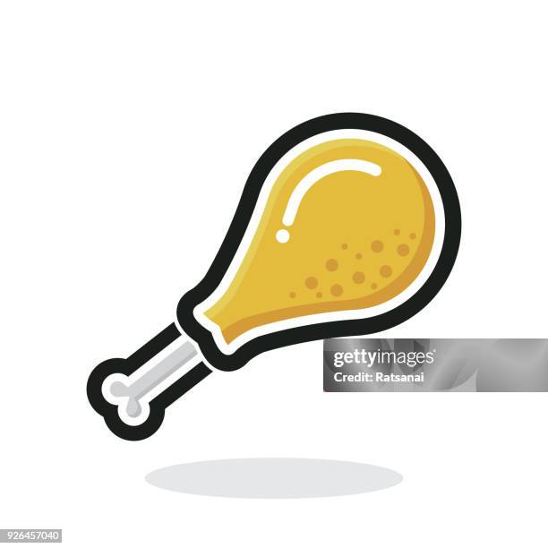 fried chicken - hühnchenunterschenkel stock-grafiken, -clipart, -cartoons und -symbole