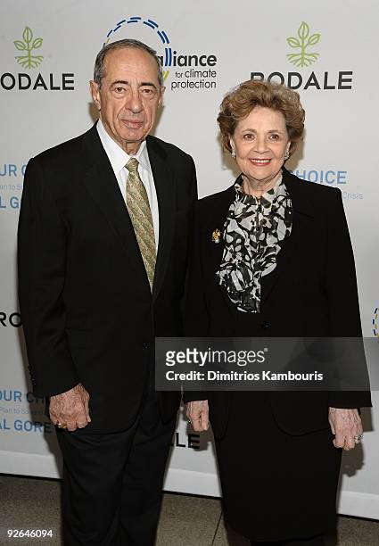 Governor Mario Cuomo and Matilda Cuomo attend the Rodale launch party for Al Gore's New Book "OUR CHOICE: A Plan To Solve The Climate Crisis" at the...