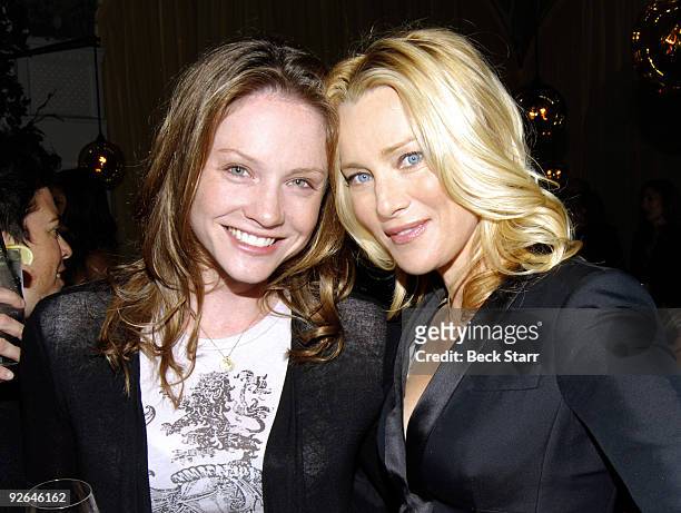 Actors Ashley Sumner and Angela Featherstone arrive to the Power Up 2009 Power Premiere Awards at Social Hollywood on November 1, 2009 in Hollywood,...