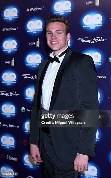 Paul Biedermann arrives on the red carpet prior to the GQ Men Of The Year 2009 award ceremony on November 3, 2009 in Munich, Germany.