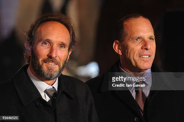 Producers Steve Starkey and Jack Rapke arrive for the World Film Premiere of Disney's 'A Christmas Carol' at the Odeon Leicester Square on November...