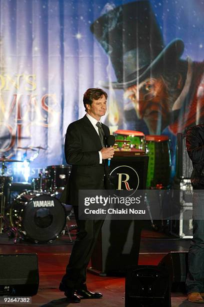 Colin Firth attends the annual switch on of Regent Street Christmas Lights on November 3, 2009 in London, England.