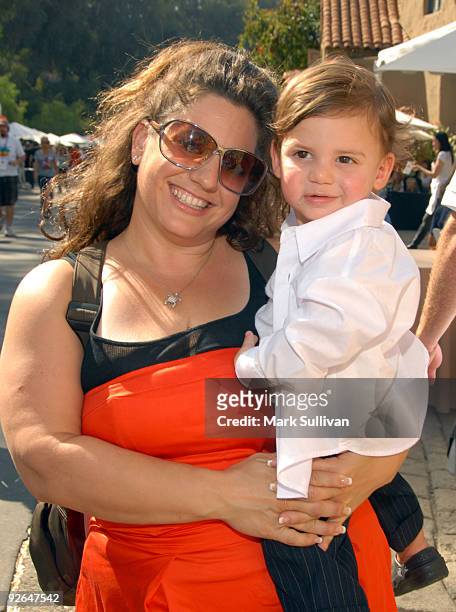 Actress Marissa Jaret Winokur and son Zev attend Camp Ronald McDonald For Good Times 17th Annual Halloween Carnival at Universal Studios Hollywood on...