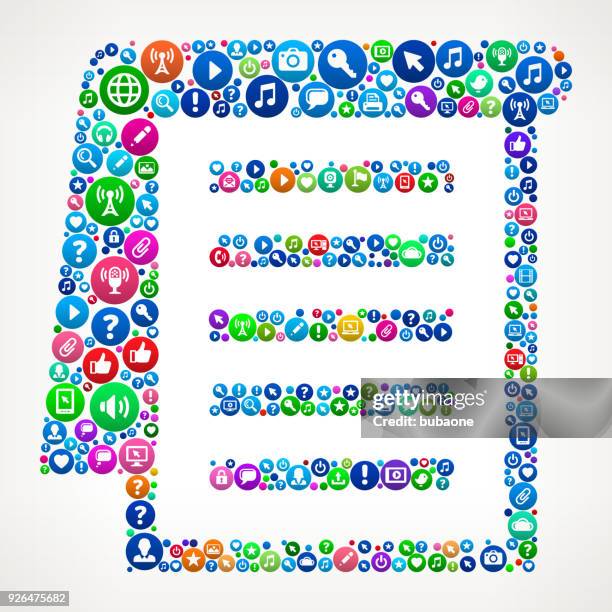 flip booklet internet communication technology icon pattern - diary lock stock illustrations