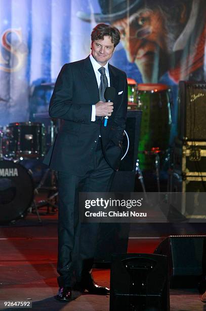 Colin Firth attends the annual switch on of Regent Street Christmas Lights on November 3, 2009 in London, England.