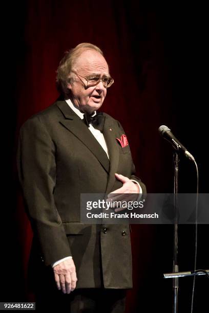 German opera singer Rene Kollo performs live on stage during a concert at the Admiralspalast on March 2, 2018 in Berlin, Germany.