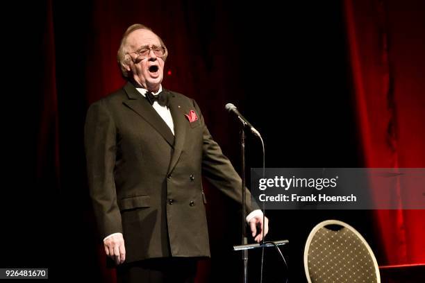 German opera singer Rene Kollo performs live on stage during a concert at the Admiralspalast on March 2, 2018 in Berlin, Germany.