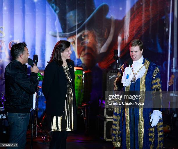 Mayor of Westminster Councillor Duncan Sandys and wife attend the annual switch on of Regent Street Christmas Lights on November 3, 2009 in London,...