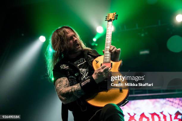Guitarist Gary Holt of Exodus performs at Mr Pickles Thrash-tacular at The Regency Ballroom on February 25, 2018 in San Francisco, California.