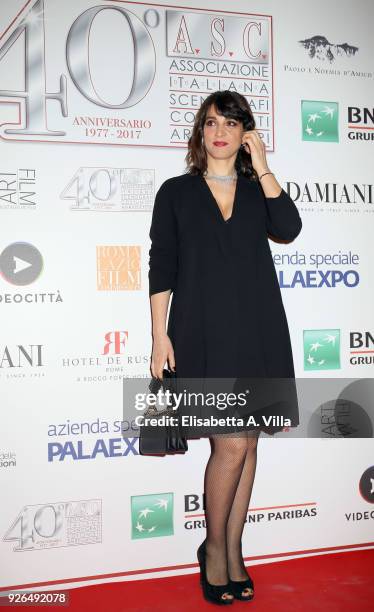 Donatella Finocchiaro attends the ASC 40th anniversary party at Palazzo delle Esposizioni on March 2, 2018 in Rome, Italy.