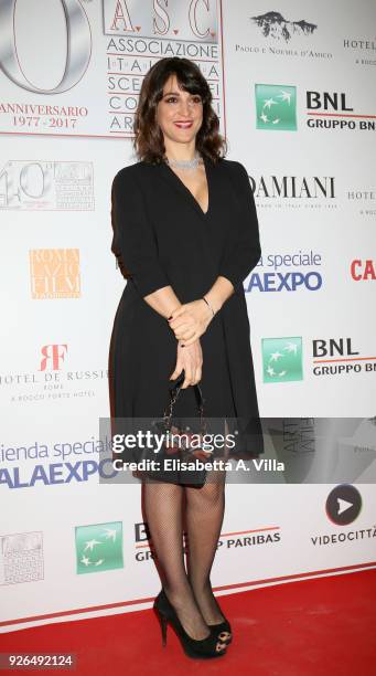 Donatella Finocchiaro attends the ASC 40th anniversary party at Palazzo delle Esposizioni on March 2, 2018 in Rome, Italy.