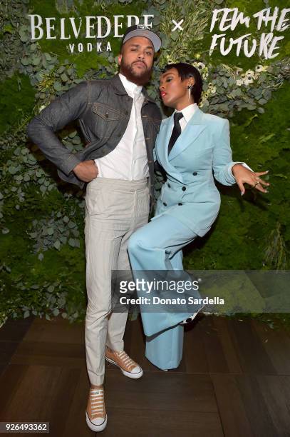 Jidenna and Janelle Monae attend as Janelle Monae and Belvedere Vodka kick-off "A Beautiful Future" Campaign with Fem the Future Brunch at Catch LA...