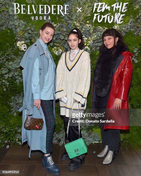 Recording Artist Grimes and guests attend as Janelle Monae and Belvedere Vodka kick-off "A Beautiful Future" Campaign with Fem the Future Brunch at...