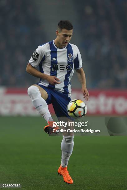 Porto defender Diogo Dalot from Portugal during the Portuguese Primeira Liga match between FC Porto and Sporting CP at Estadio do Dragao on March 2,...