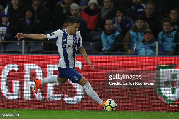 Porto defender Diogo Dalot from Portugal during the Portuguese Primeira Liga match between FC Porto and Sporting CP at Estadio do Dragao on March 2,...