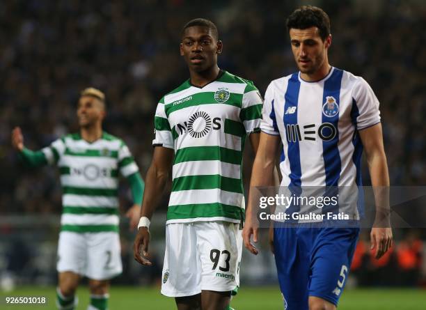 Sporting CP forward Rafael Leao from Portugal with FC Porto defender Ivan Marcano from Spain during the Primeira Liga match between FC Porto and...