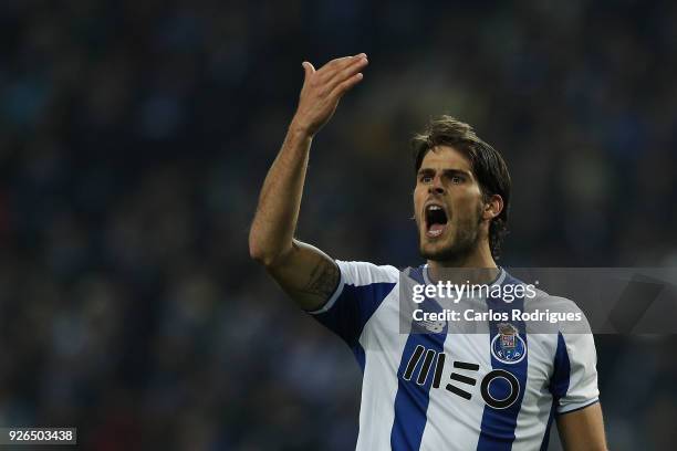 Porto forward Goncalo Paciencia from Portugal reacts during the Portuguese Primeira Liga match between FC Porto and Sporting CP at Estadio do Dragao...