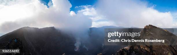 mount nyiragongo. - rope lava stock pictures, royalty-free photos & images