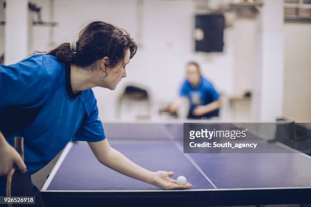 girls table tennis match - championships stock pictures, royalty-free photos & images