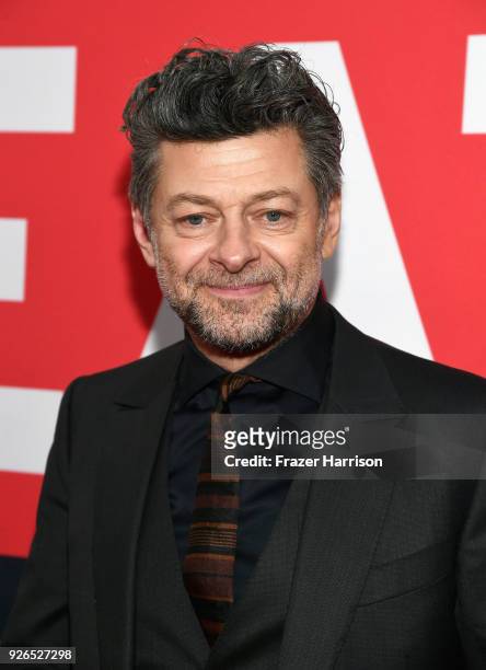 Actor Andy Serkis attends the Great British Film Reception honoring the British nominees of The 90th Annual Academy Awards on March 2, 2018 in Los...