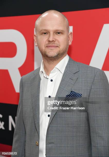 David Malinowski attends the Great British Film Reception honoring the British nominees of The 90th Annual Academy Awards on March 2, 2018 in Los...