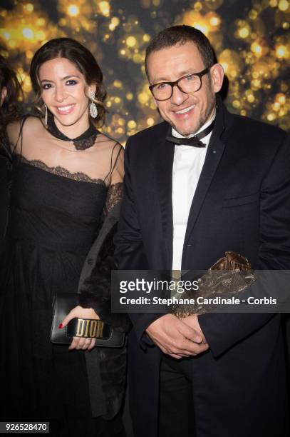 Yael Boon and Dany Boon attend the Cesar ceremony dinner at Le Fouquet's on March 2, 2018 in Paris, France.