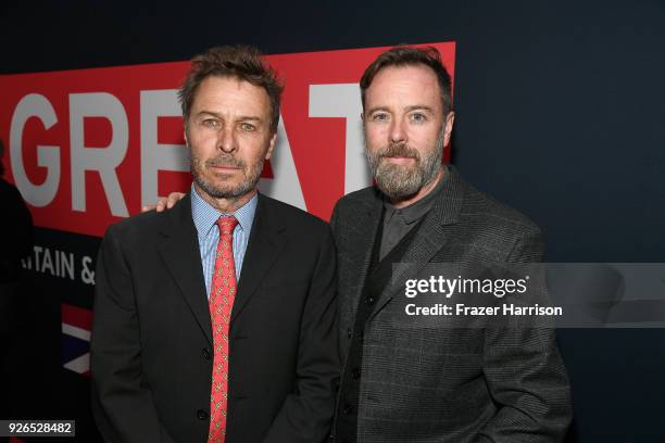 Andrew Douglas and Stuart Douglas attend the Great British Film Reception honoring the British nominees of The 90th Annual Academy Awards on March 2,...