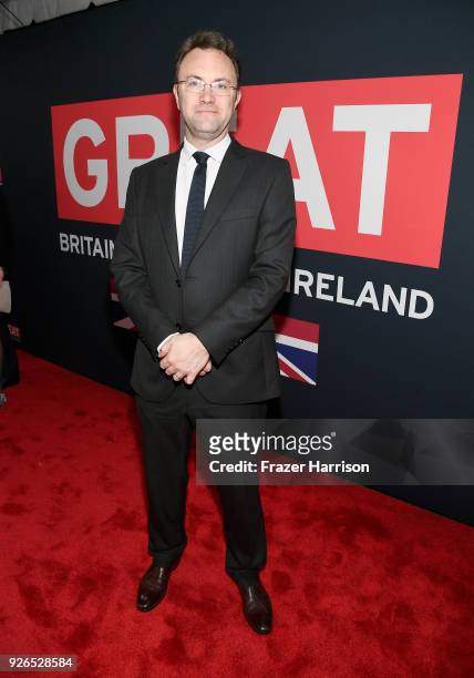 Jonathan Fawkner attends the Great British Film Reception honoring the British nominees of The 90th Annual Academy Awards on March 2, 2018 in Los...