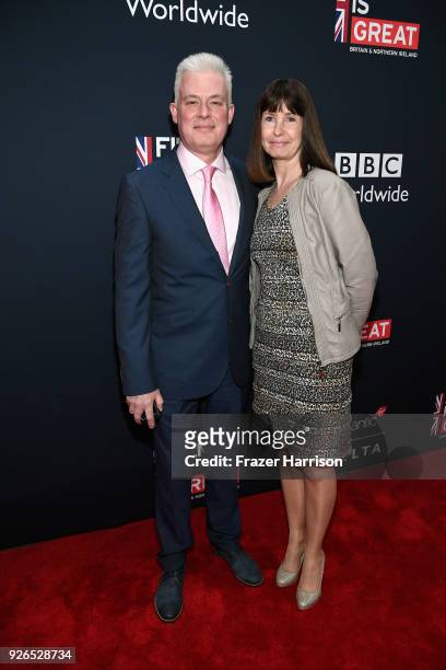 Neil Scanlan and Amanda Scanlan attend the Great British Film Reception honoring the British nominees of The 90th Annual Academy Awards on March 2,...