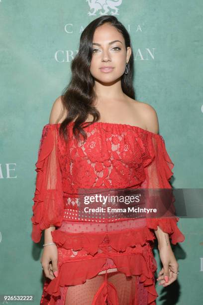 Inanna Sarkis attends Women In Film Pre-Oscar Cocktail Party presented by Max Mara and Lancome with additional support from Crustacean Beverly Hills,...