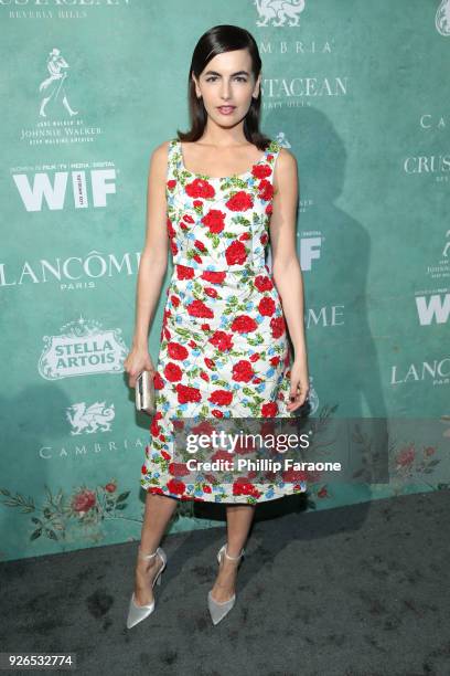 Camilla Belle attends the 11th annual celebration of the 2018 female Oscar nominees presented by Women in Film at Crustacean on March 2, 2018 in...