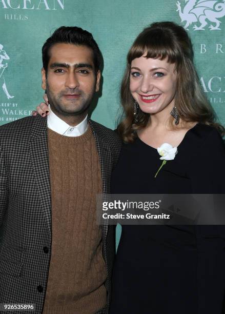 Kumail Nanjiani and Emily V. Gordon attend the 11th annual celebration of the 2018 female Oscar nominees presented by Women in Film at Crustacean on...