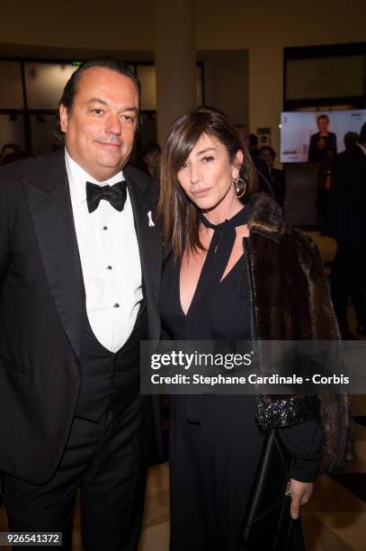 Guest and Albane Cleret arrives at the Cesar Film Awards 2018 at Salle Pleyel on March 2, 2018 in Paris, France.